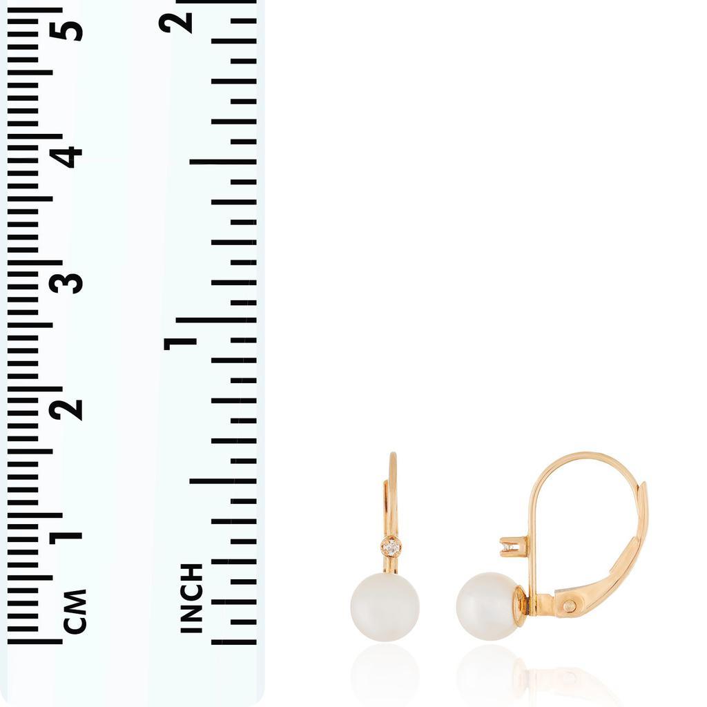 商品Splendid Pearls|14k Yellow Gold 5-6mm Pearl Earrings,价格¥1247,第4张图片详细描述