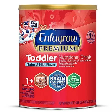 商品Enfagrow|美赞臣Enfagrow Premium 幼儿二段奶粉 天然奶香味(36.6 oz.),价格¥232,第1张图片