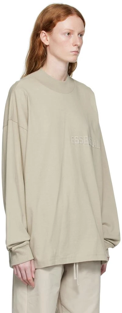 商品Essentials|Gray Cotton Long Sleeve T-Shirt,价格¥260,第2张图片详细描述