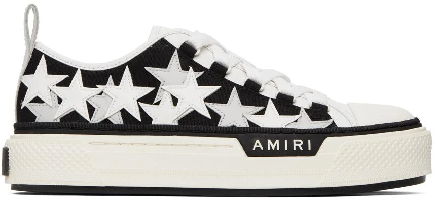 商品AMIRI|Black Stars Court Low-Top Sneakers,价格¥4676,第1张图片