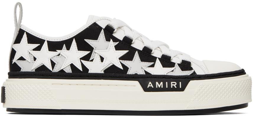 商品AMIRI|Black Stars Court Low-Top Sneakers,价格¥4387,第1张图片