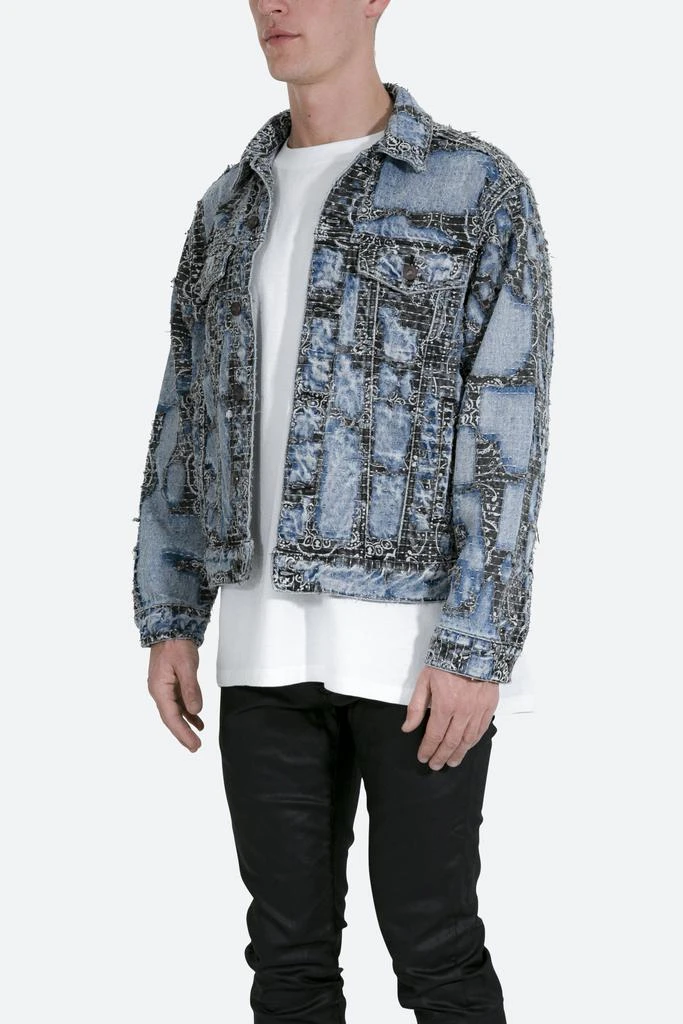 商品MNML|Boro Paisley Trucker Jacket - Blue/Black,价格¥468,第3张图片详细描述