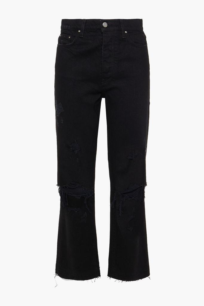商品AMIRI|Distressed high-rise straight-leg jeans,价格¥2596,第1张图片