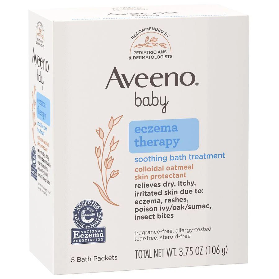 商品Aveeno|婴儿湿疹沐浴粉 独立包装 5包,价格¥60,第2张图片详细描述