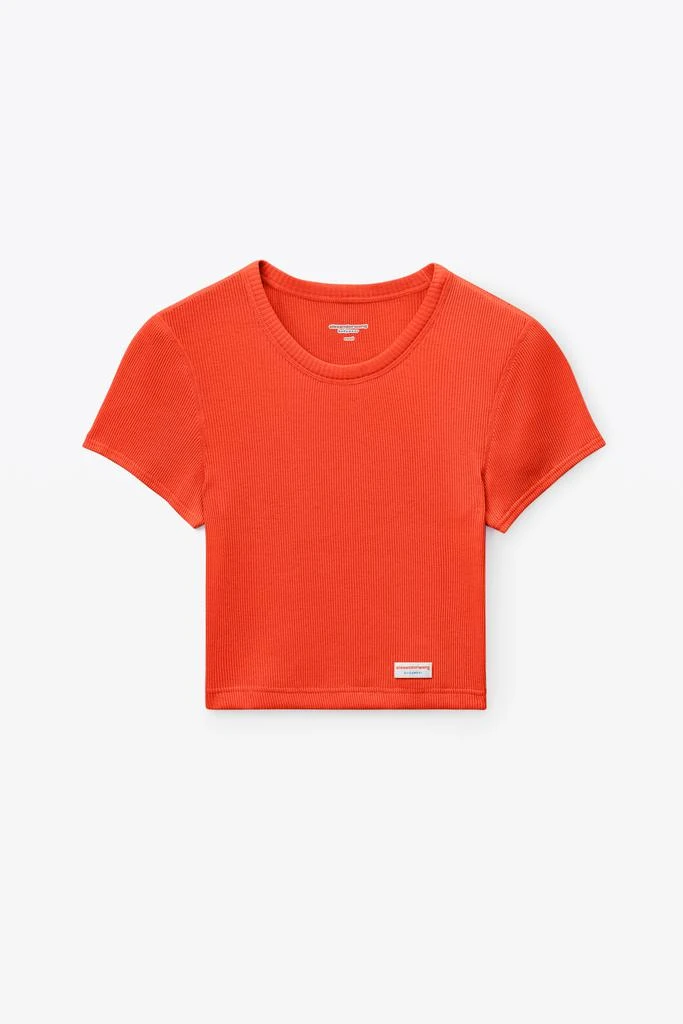 商品Alexander Wang|cropped short-sleeve tee in ribbed cotton,价格¥301,第2张图片详细描述