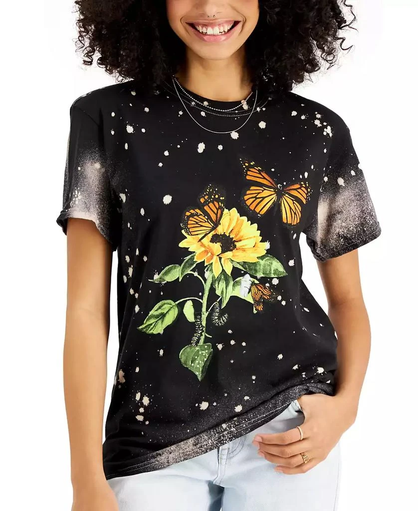 商品Love Tribe|Juniors' Cotton Butterfly-Print T-Shirt,价格¥93,第3张图片详细描述