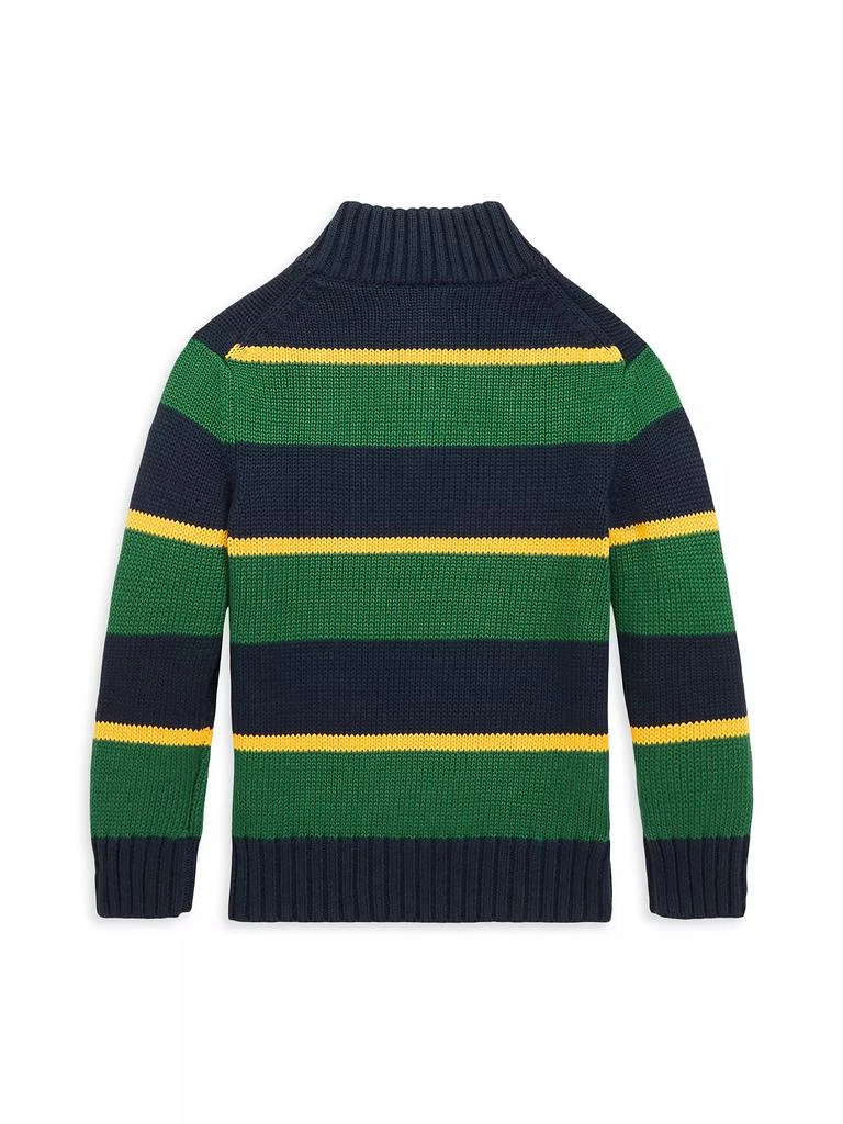 商品Ralph Lauren|Little Boy's & Boy's Striped Half-Zip Pullover Sweater,价格¥427,第3张图片详细描述