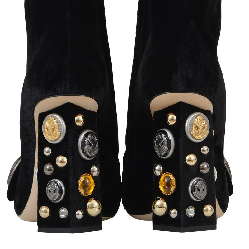 Dolce&Gabbana 杜嘉班纳 女士黑色高跟鞋 CT0322-AM408-80999商品第3张图片规格展示