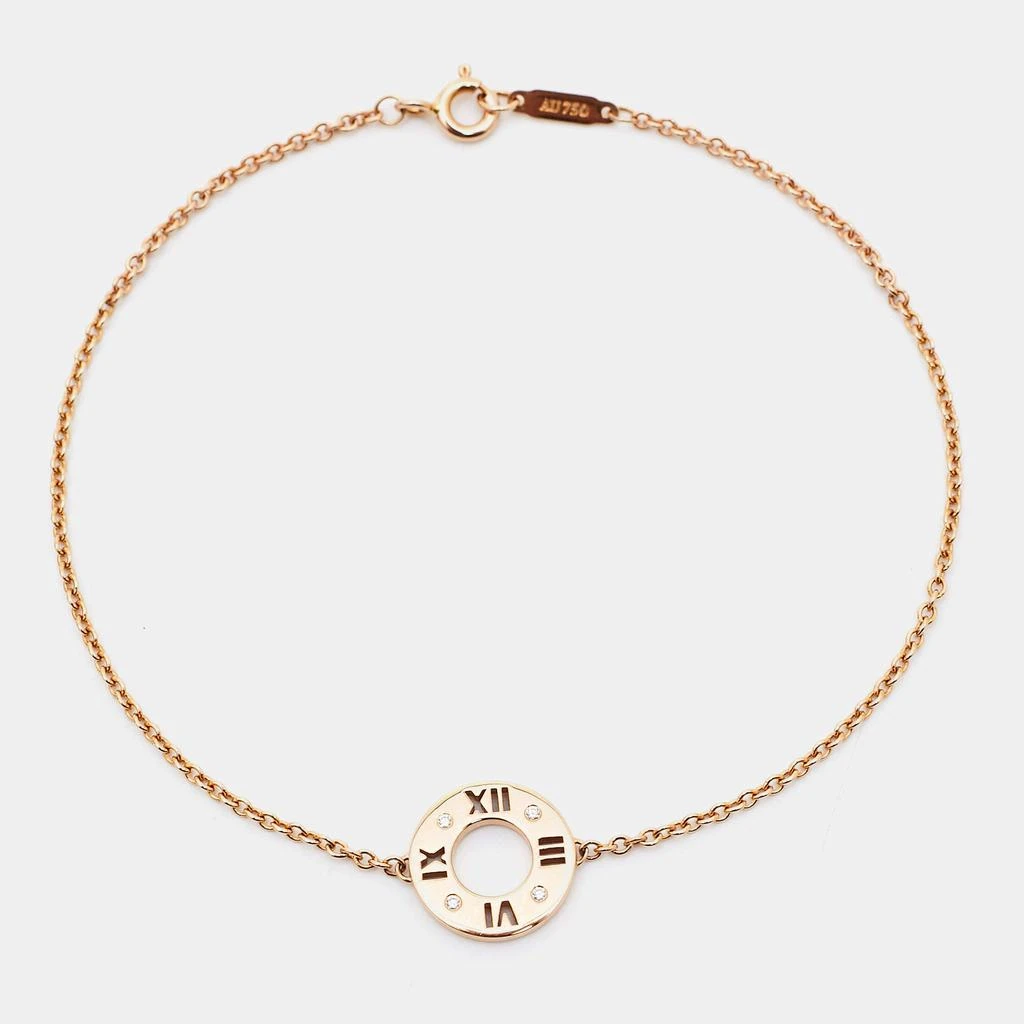 商品[二手商品] Tiffany & Co.|Tiffany & Co. Atlas Diamond Pierced 18k Rose Gold Bracelet,价格¥5420,第1张图片