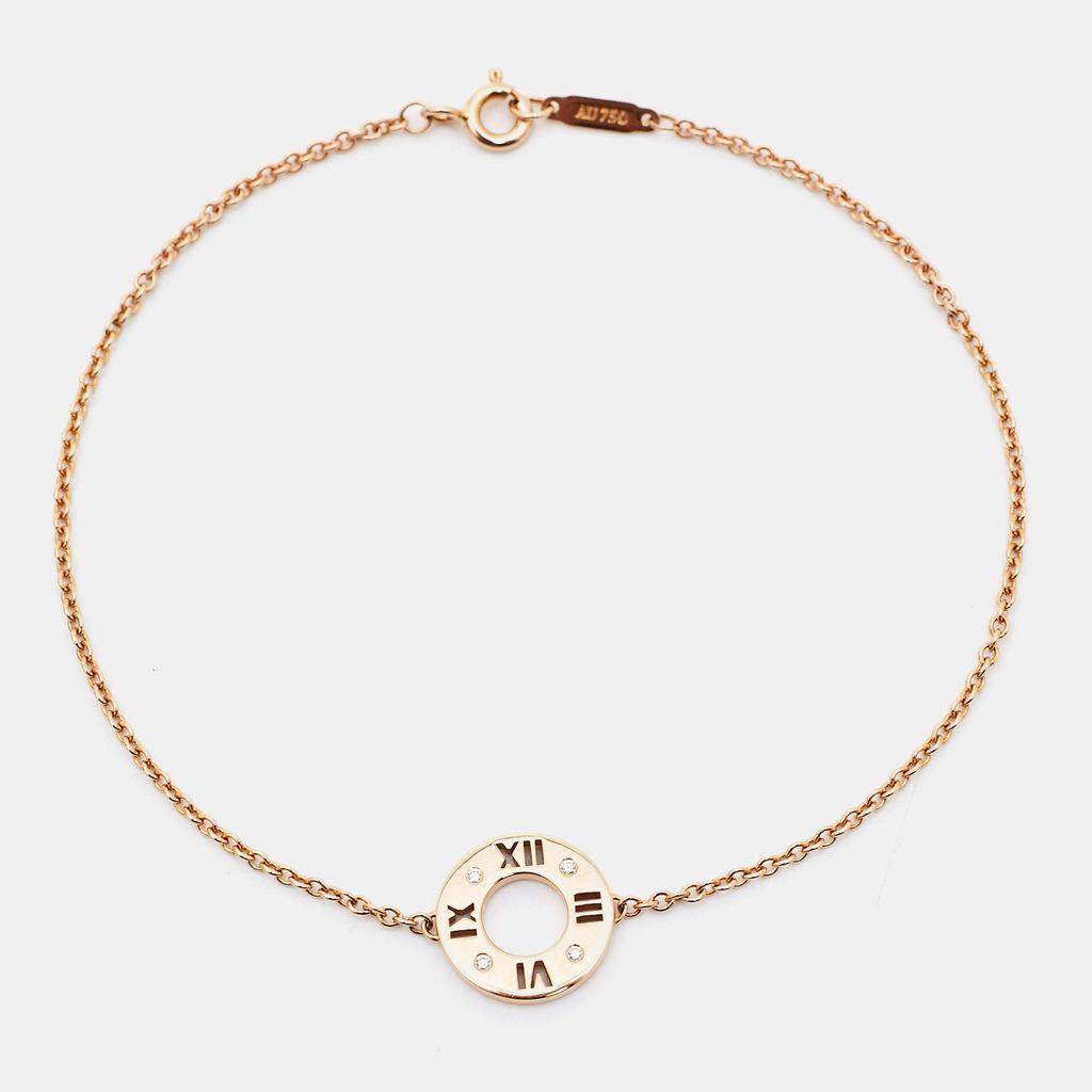 商品[二手商品] Tiffany & Co.|Tiffany & Co. Atlas Diamond Pierced 18k Rose Gold Bracelet,价格¥5165,第1张图片
