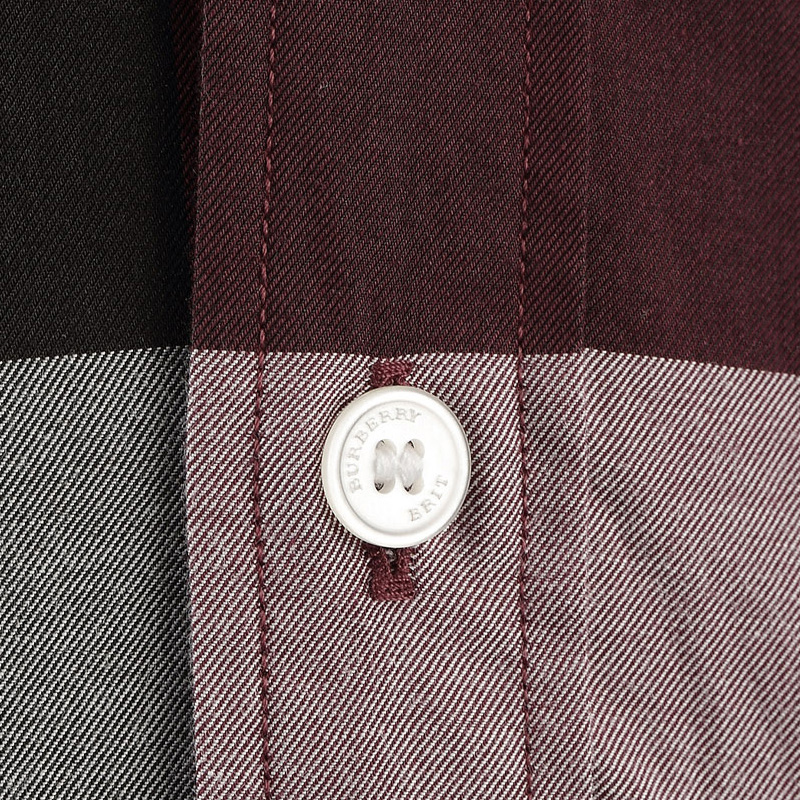 Burberry 博柏利 红色纯棉经典格纹男士衬衫IA 3942540商品第2张图片规格展示