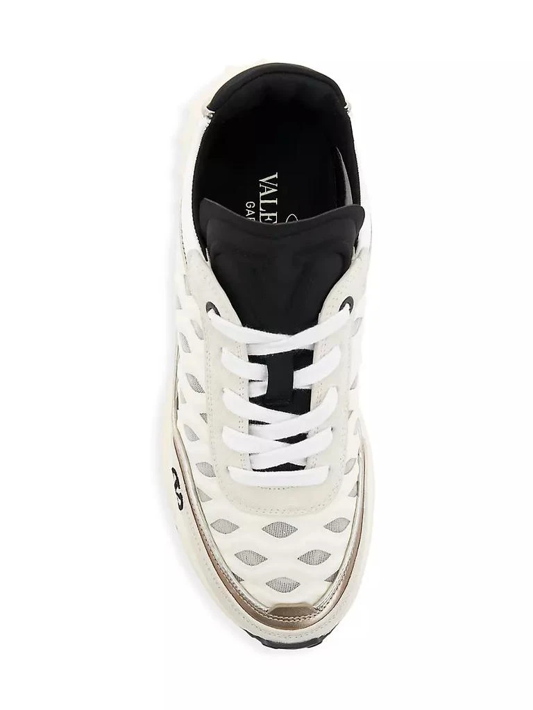 商品Valentino|Leather & Textile Logo-Embroidered Running Sneakers,价格¥4145,第5张图片详细描述