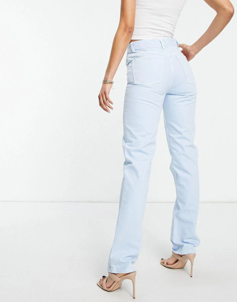 商品ASOS|ASOS DESIGN Tall mid rise '90's' straight leg jeans in powder blue,价格¥215,第2张图片详细描述