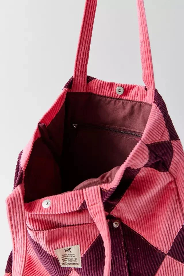 商品BDG|BDG Patchwork Corduroy Tote Bag,价格¥188,第3张图片详细描述