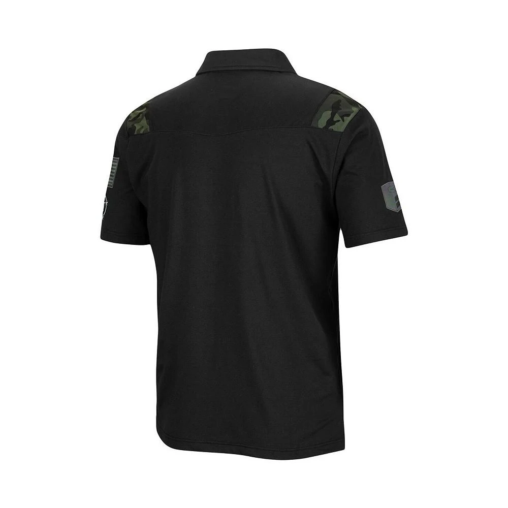 商品Colosseum|Men's Black Michigan Wolverines OHT Military-Inspired Appreciation Sierra Polo Shirt,价格¥376,第3张图片详细描述