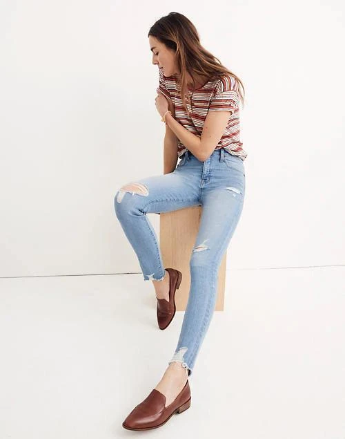 商品Madewell|9" 英寸高腰浅蓝牛仔裤,价格¥396,第1张图片