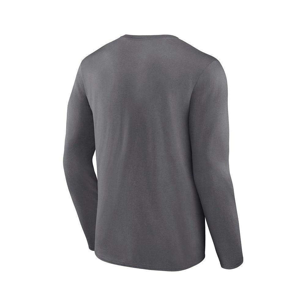 商品Fanatics|Men's Branded Heather Charcoal Washington State Cougars Modern Two-Hit Long Sleeve T-shirt,价格¥252,第4张图片详细描述