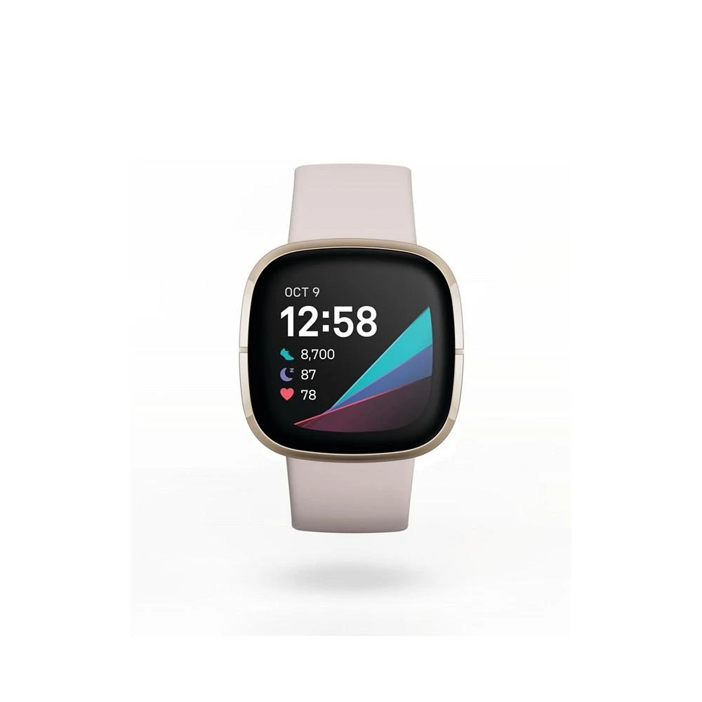 商品Fitbit|Sense Lunar White Strap Smart Watch 39mm,价格¥1420,第2张图片详细描述