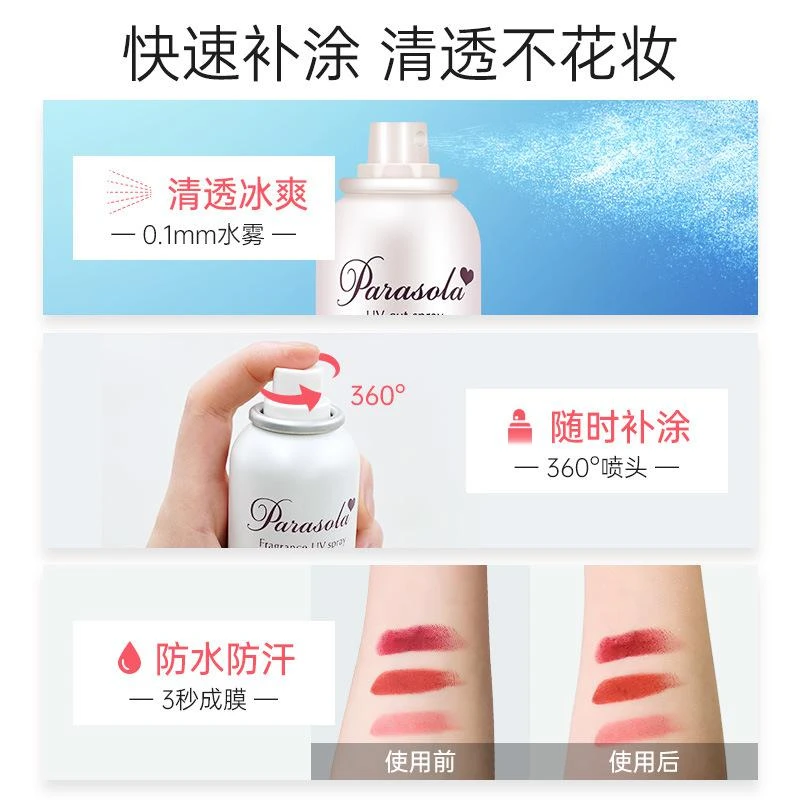 Naris/娜丽丝 清透水润防晒喷雾 粉色 90g/110g  新旧版本随机发 商品