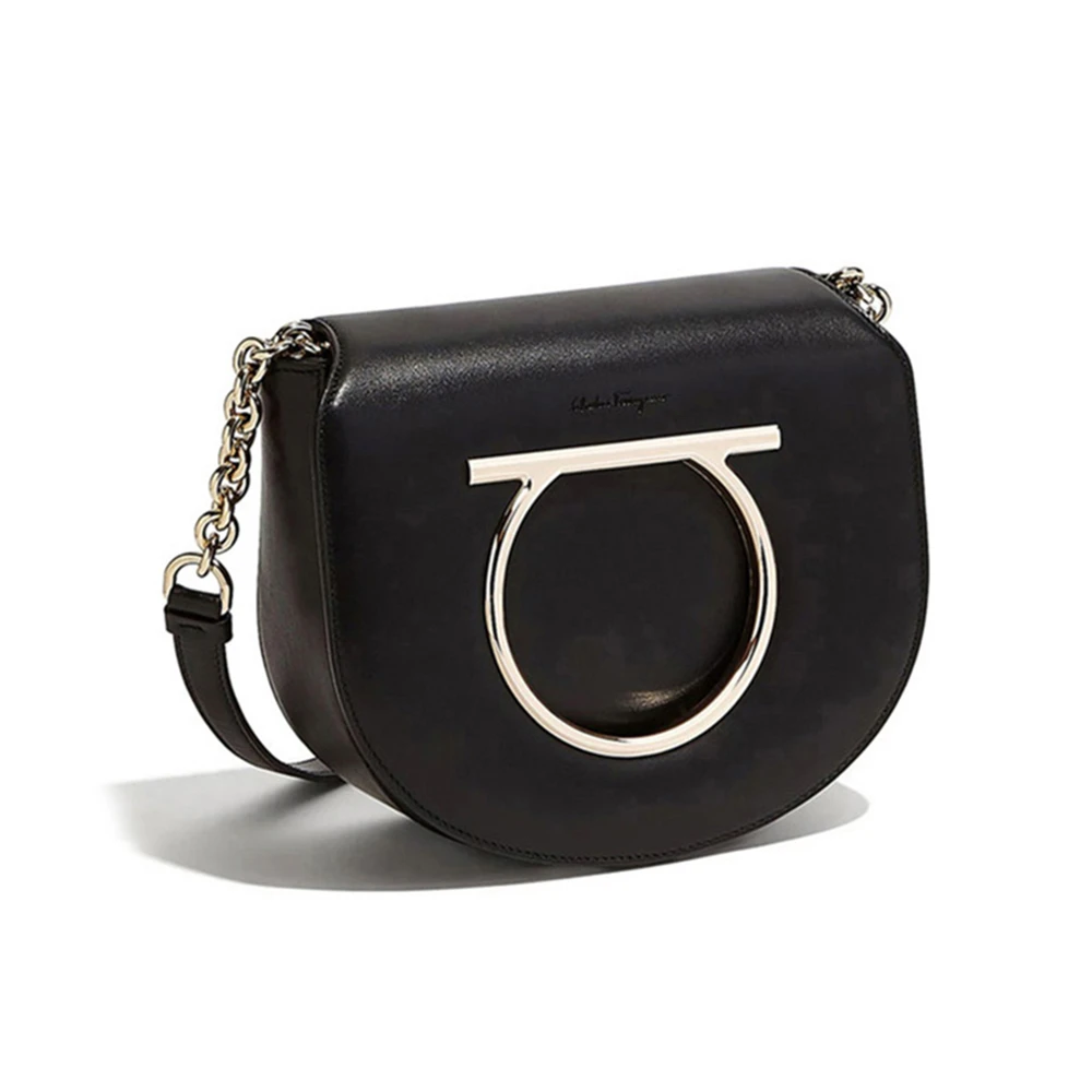 Salvatore Ferragamo 菲拉格慕 女士黑色牛皮单肩斜挎包 21-G998-691246 商品