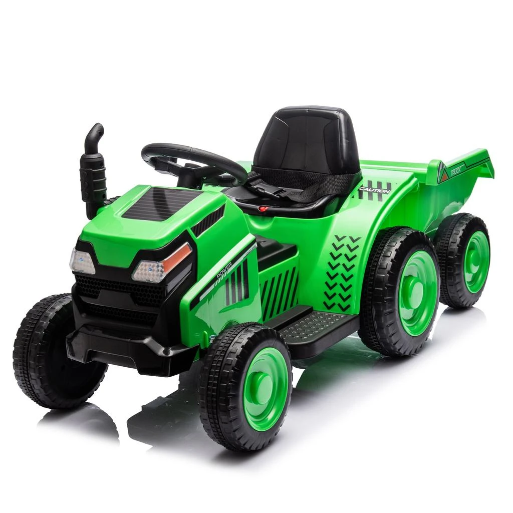 商品Streamdale Furniture|Streamdale 12V Kids Ride On Electric Tractor Black Knight,价格¥1310,第4张图片详细描述