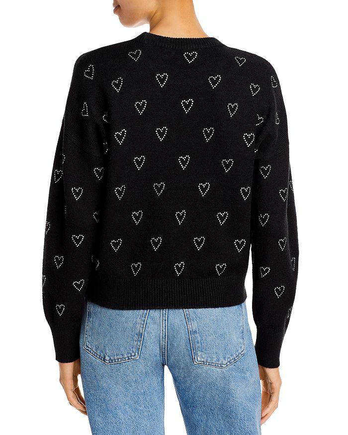 商品AQUA|Crystal Heart Embellished Crewneck Sweater - 100% Exclusive,价格¥737,第4张图片详细描述
