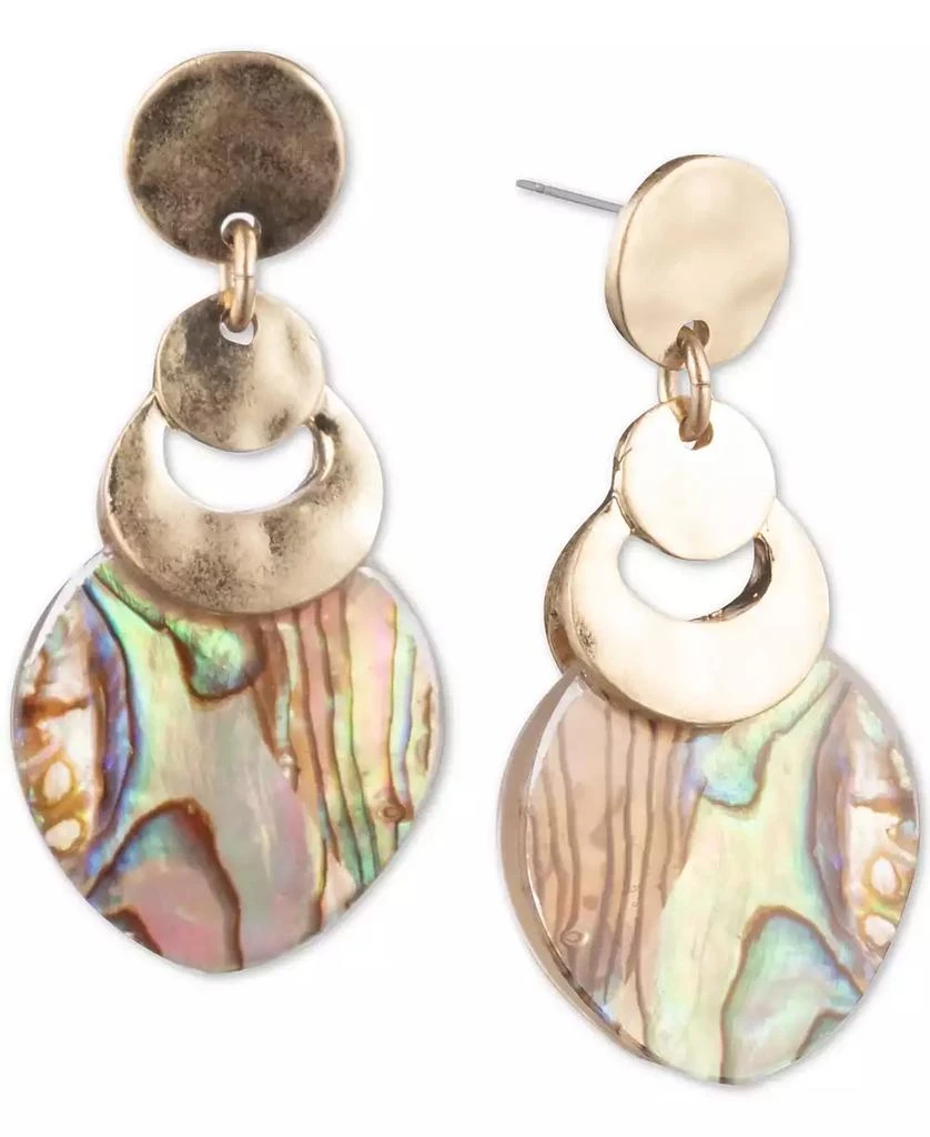 商品Lonna & Lilly|Gold-Tone Abalone-Look Medium Drop Earrings,价格¥199,第1张图片