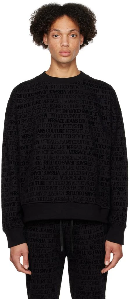 商品Versace|Black Flocked Sweatshirt,价格¥1261,第1张图片