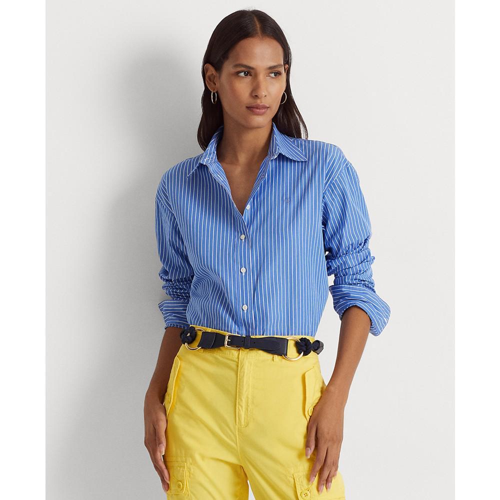 商品Ralph Lauren|Women's Striped Cotton Broadcloth Shirt,价格¥417,第1张图片