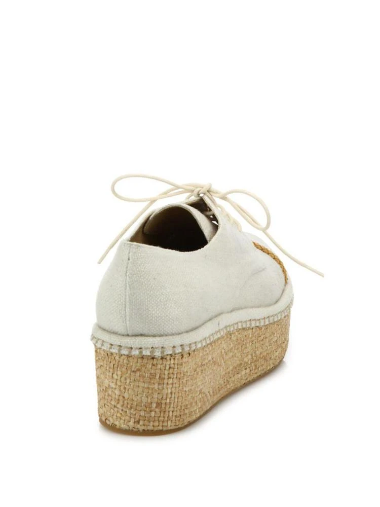 商品Stuart Weitzman|Mantra Linen & Raffia Platform Creepers,价格¥1364,第2张图片详细描述