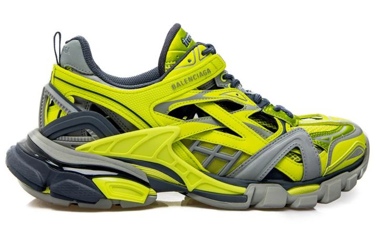 商品[国内直发] Balenciaga|巴黎世家 Track 2.0 网布 舒适 低帮 老爹鞋 男款 黄色,价格¥7958,第3张图片详细描述