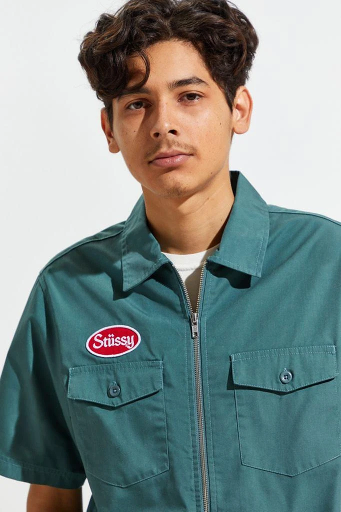 商品STUSSY|Stussy Garage Short Sleeve Zip-Up Shirt,价格¥794,第1张图片