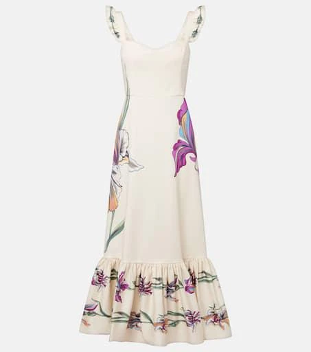 商品LA DOUBLE J|Gingerbread floral cotton-blend midi dress,价格¥8675,第1张图片