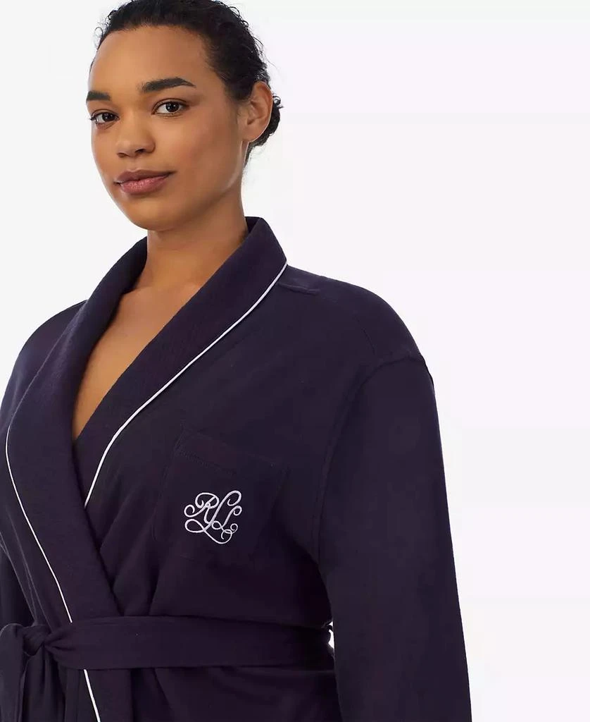 商品Ralph Lauren|Women's Plus Size Shawl-Collar Robe,价格¥592,第4张图片详细描述