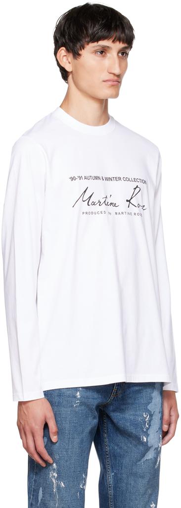 White Classic Long Sleeve T-Shirt商品第2张图片规格展示