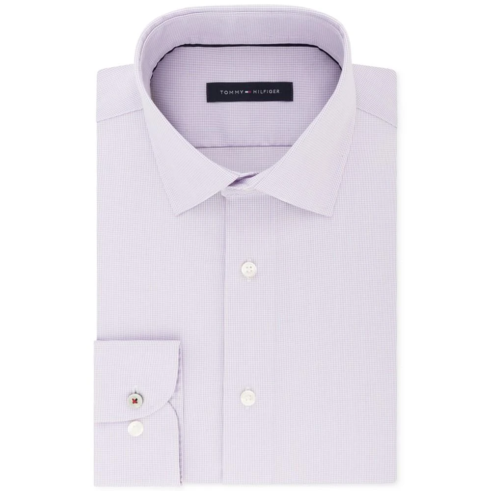 商品Tommy Hilfiger|Men's Supima Cotton Slim Fit Non-Iron Performance Stretch Dress Shirt,价格¥238,第3张图片详细描述