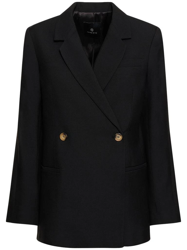 商品ANINE BING|Kaia Double Breast Wool Blend Blazer,价格¥2517,第1张图片