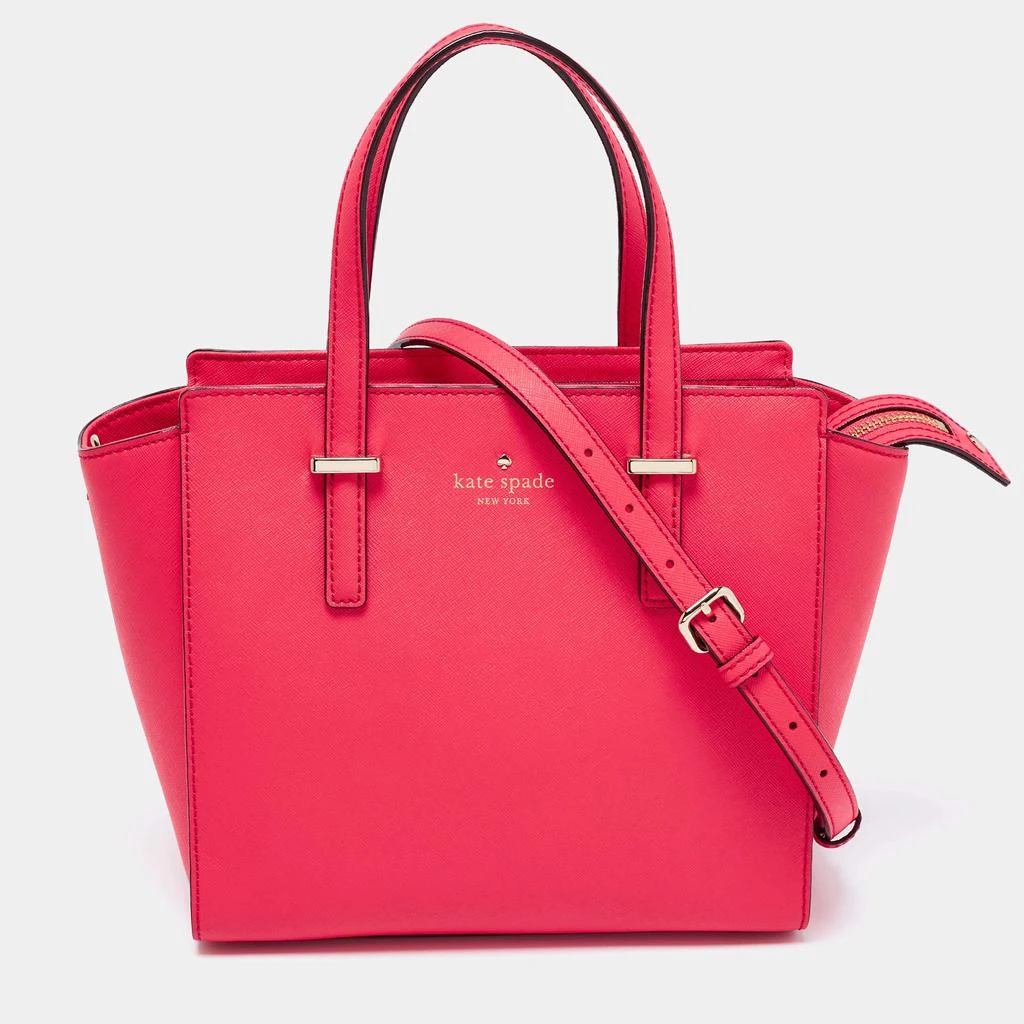 商品[二手商品] Kate Spade|Kate Spade Coral Red Leather Cedar Street Hayden Tote,价格¥1400,第1张图片