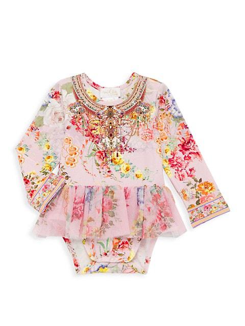 Baby Girl's Floral Tutu One-Piece商品第1张图片规格展示
