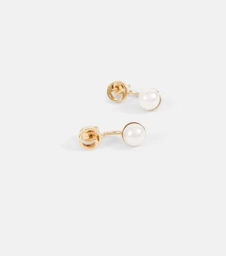 商品Gucci|Blondie Interlocking G faux pearl earrings,价格¥3226,第4张图片详细描述