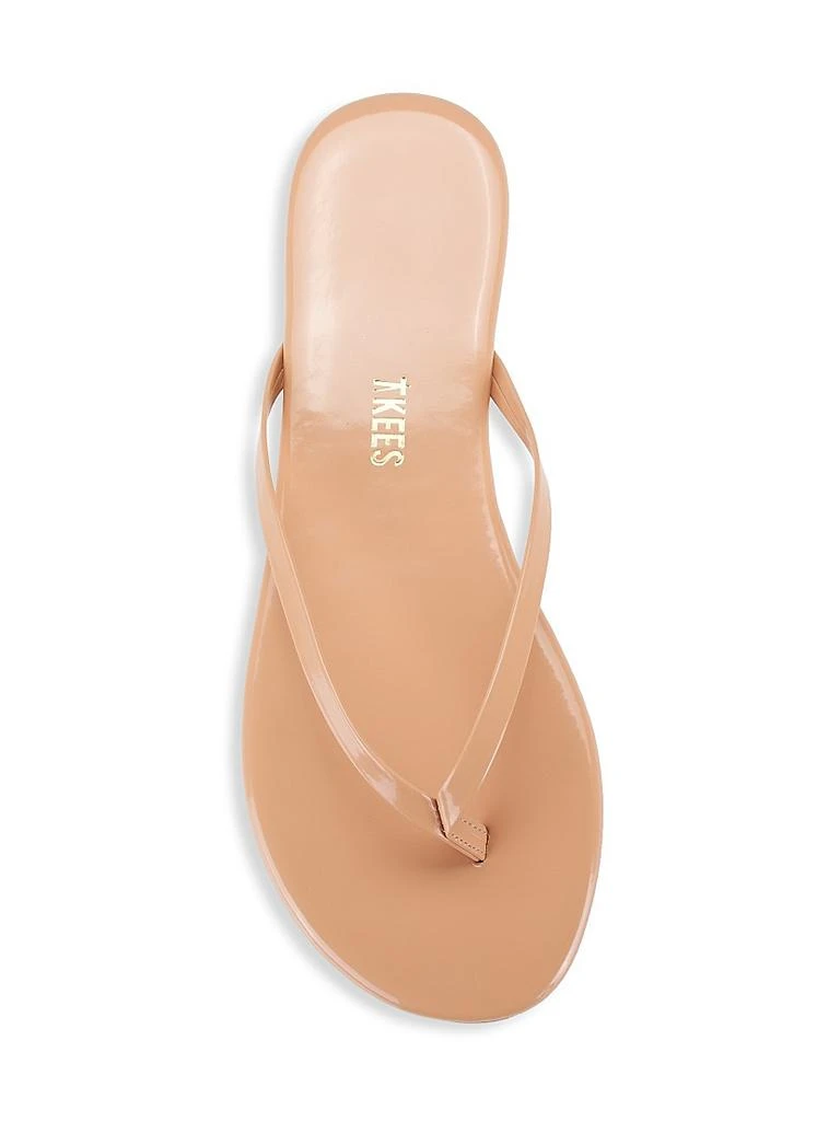 商品Tkees|Foundations Gloss Patent Leather Flip Flops,价格¥446,第4张图片详细描述