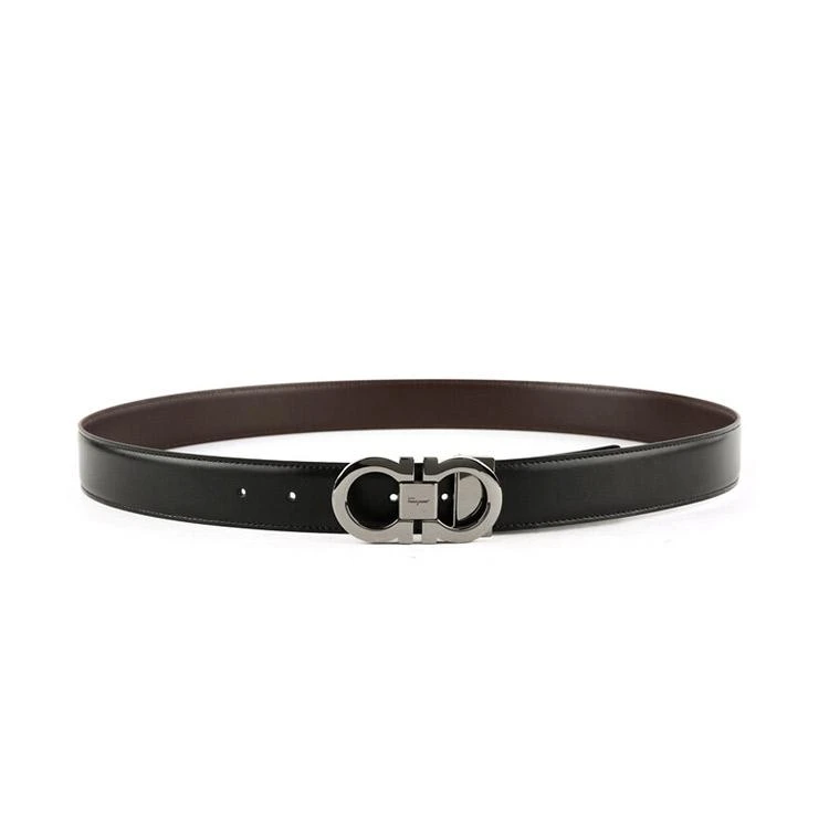 商品Salvatore Ferragamo|香港直邮SALVATORE FERRAGAMO 男士黑色牛皮腰带 67-9535-644557,价格¥5280,第4张图片详细描述