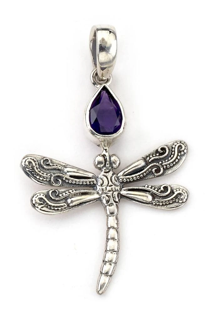 商品SAMUEL B.|Dragonfly Amethyst Accent Pendant,价格¥246,第1张图片