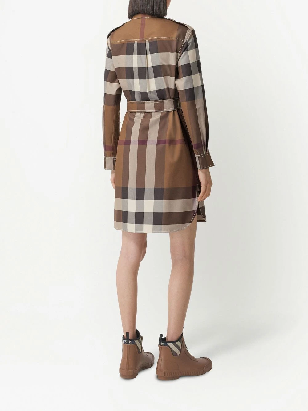 商品Burberry|Burberry 女士连衣裙 8057439A9011 棕色,价格¥5214,第6张图片详细描述