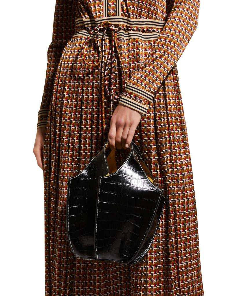 商品Tory Burch|Croc-Embossed Lampshade Top-Handle Bag,价格¥6600,第7张图片详细描述