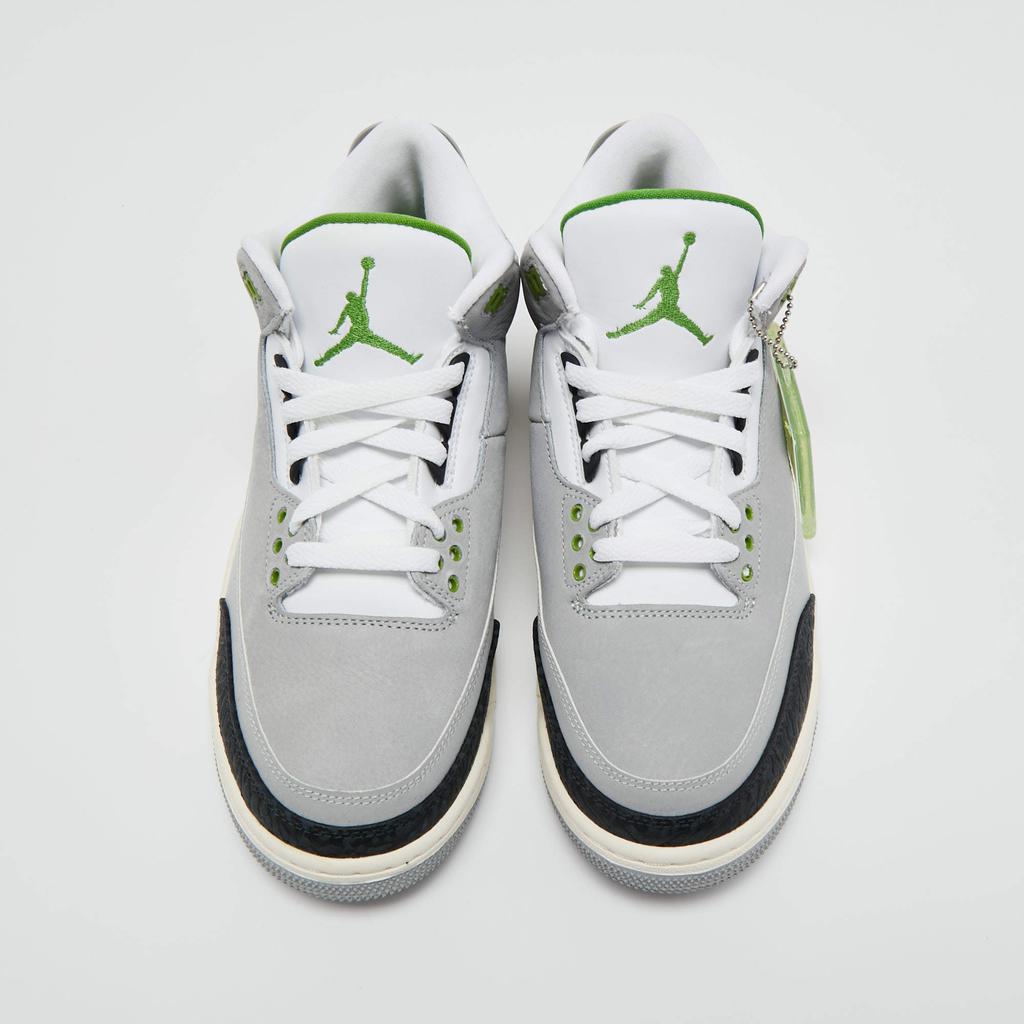 Air Jordan Grey/White Nubuck and Leather Jordan 3 Retro Cool (2021) Sneakers Size 42商品第3张图片规格展示