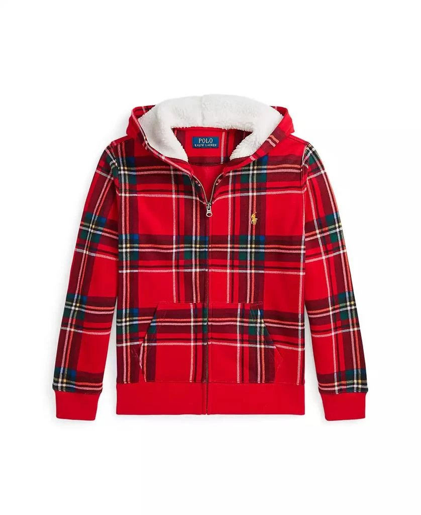 商品Ralph Lauren|Big Boys Plaid Fleece Full-Zip Hoodie,价格¥471,第1张图片