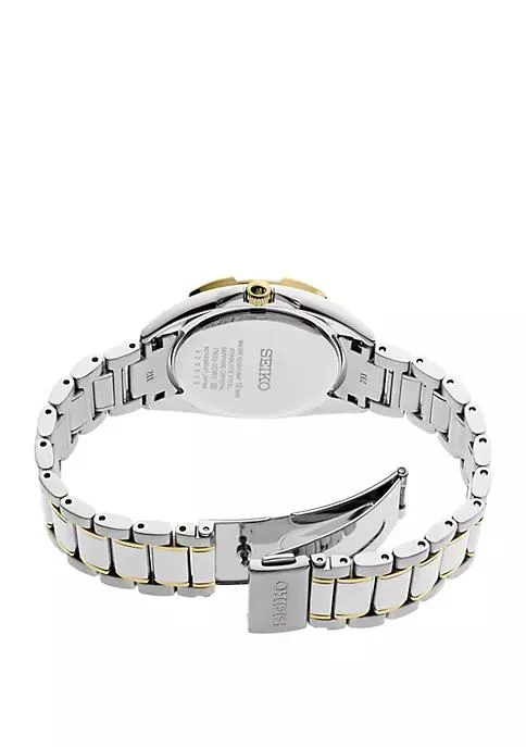 商品Seiko|Womens Silver Tone Diamond Bezel Watch With Mother Of Pearl Dial,价格¥3282,第2张图片详细描述