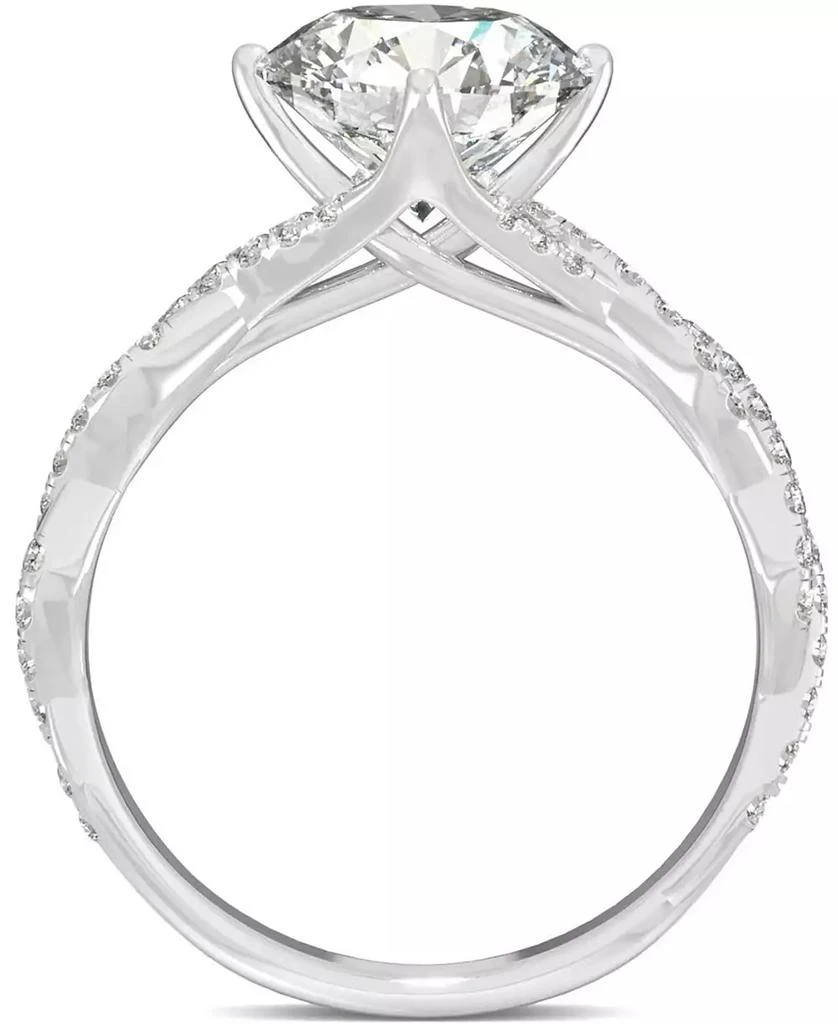 商品Charles & Colvard|Moissanite Twist Engagement Ring (2-1/3 ct. t.w. DEW) in 14k White Gold,价格¥12100,第4张图片详细描述