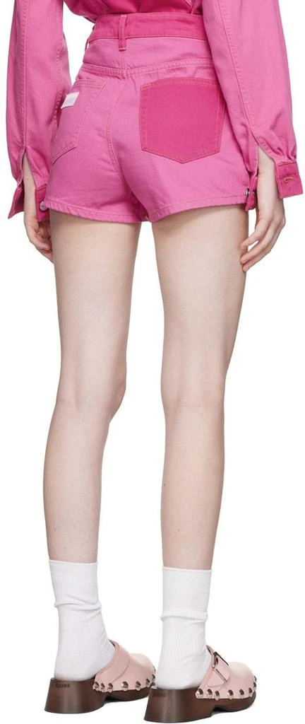 商品Ganni|Pink Mini Denim Shorts,价格¥489,第3张图片详细描述